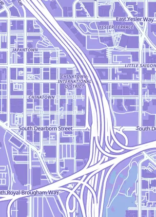 Street map around Tabletop Village, Seattle
