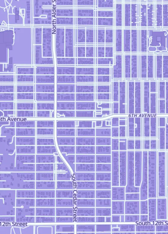 Street map around Tacoma Games, 3013 6th Ave, Tacoma, WA