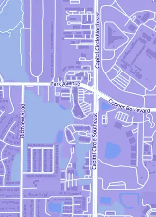 Street map around Tallahassee Sports Cards, Tallahassee