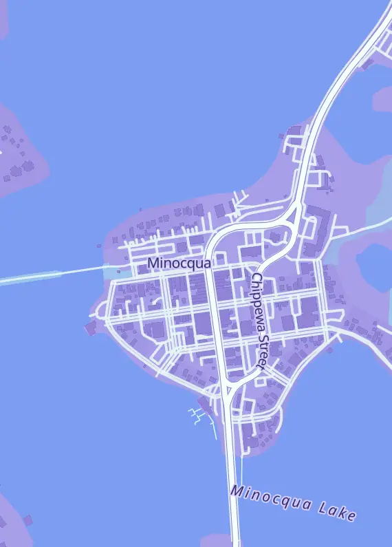 Street map around TalonSong Gaming, 225 Front St, Minocqua, WI