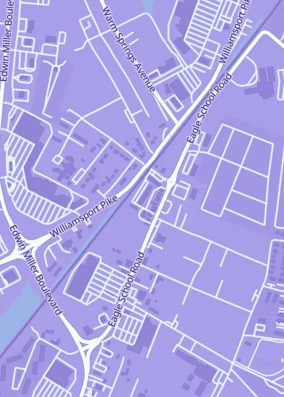 Street map around Thanks For Playing, 55 Meadow Ln Ste 7, Martinsburg, WV