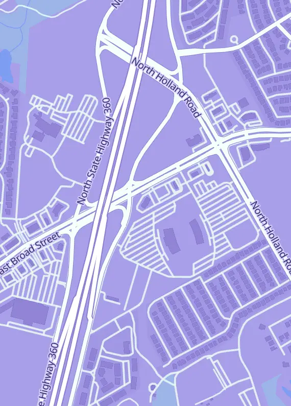 Street map around That Dude Books, 3540 E Broad St, Mansfield, TX
