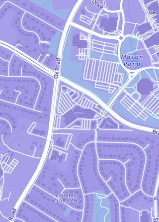 Street map around The Amazing Comic Shop, Fairfax