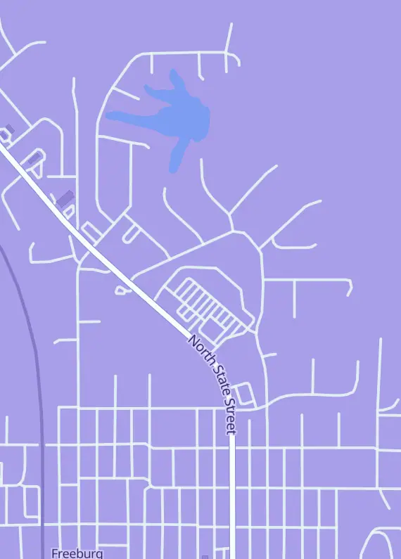 Street map around The Bandits Hideout, 357 Marketplace Dr, Freeburg, IL