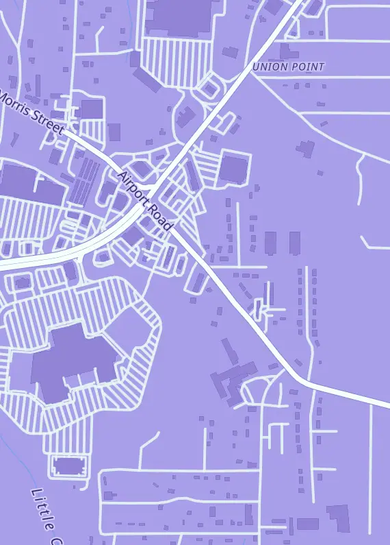 Street map around The Battlegrounds Games & Comics, 2708 Airport Rd, Dalton, GA
