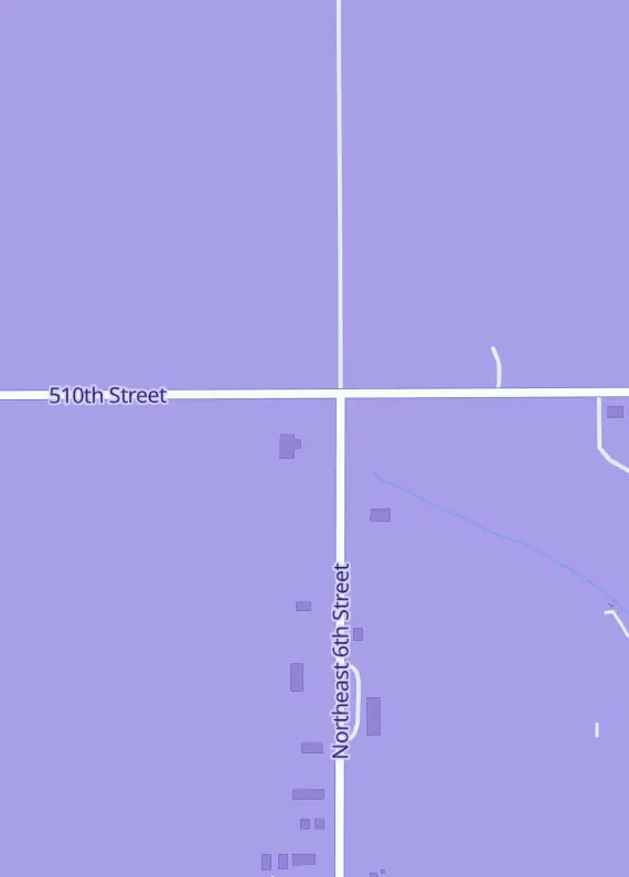 Street map around The Card Farmers, 1101 NE 6th St, Pocahontas, IA