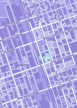 Street map around The Card Vault At Northtown, Yakima