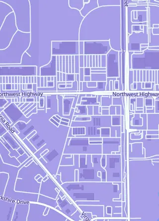 Street map around The CH Encounter, Crystal Lake