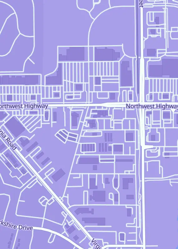 Street map around The CH Encounter, 7100 Teckler Blvd, Crystal Lake, IL