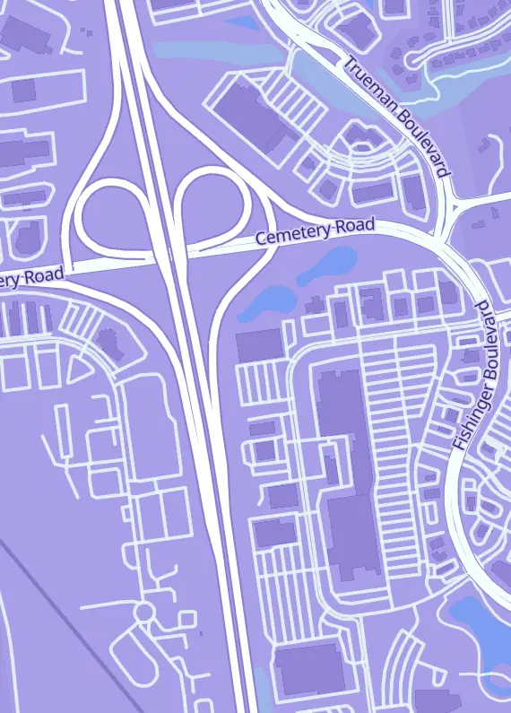 Street map around The Collector's Quarters, 3773 Park Mill Run Dr Suite 106, Hilliard, OH