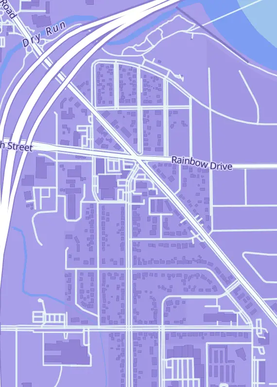 Street map around The CORE Comics & Games, 1926 Valley Park Dr, Cedar Falls, IA