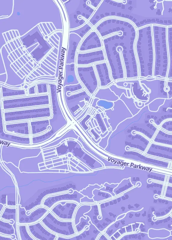 Street map around The Deck Depot Trading Card Lounge, 12245 Voyager Pkwy #130, Colorado Springs, CO