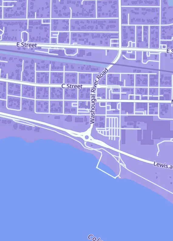 Street map around The Delight Store, 1436 A St Unit 108, Washougal, WA