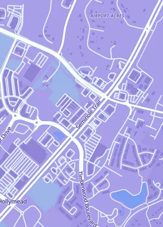 Street map around The Forge Games & Hobbies, Charlottesville