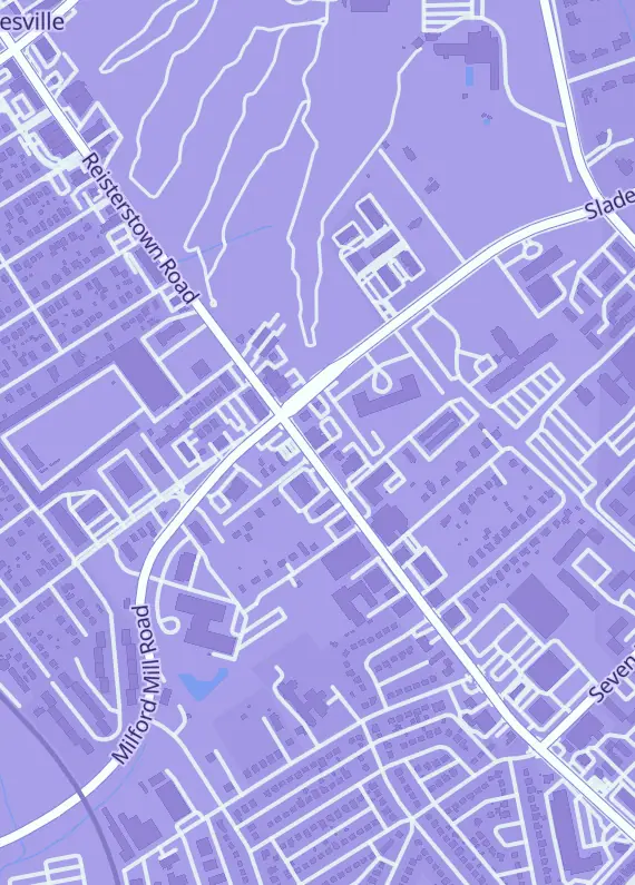 Street map around The Game Haven, 507 Reisterstown Rd, Pikesville, MD