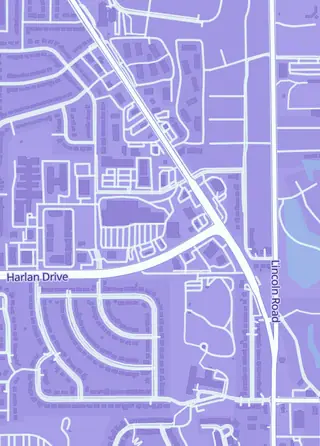 Street map around The Game Shoppe, Bellevue