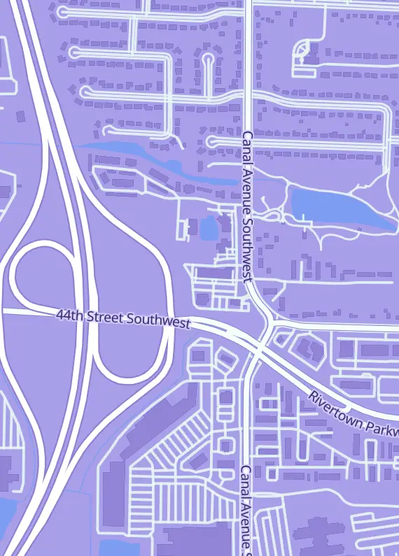Street map around The Gaming Warehouse, 4365 Canal Ave SW, Grandville, MI