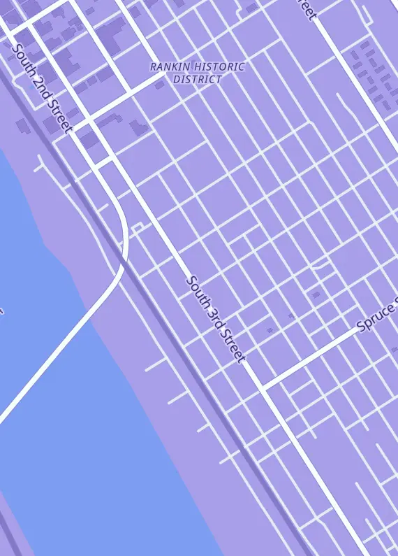 Street map around The Goblin Traders, 923 S 3rd St, Ironton, OH