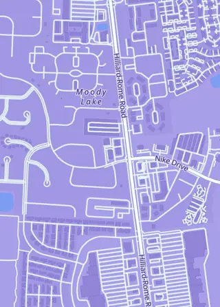 Street map around The Guardtower, Columbus