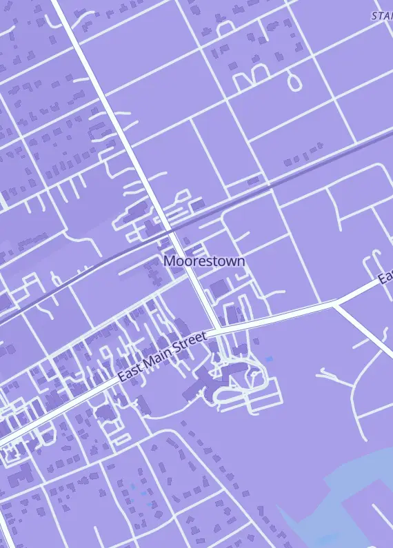 Street map around The Guild Hall Hobby, 400 NJ-38 #1360, Moorestown, NJ
