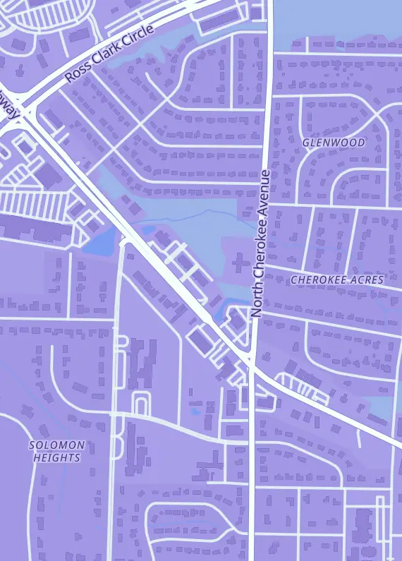 Street map around The Hobby Hub, 2576 Montgomery Hwy Unit 6, Dothan, AL