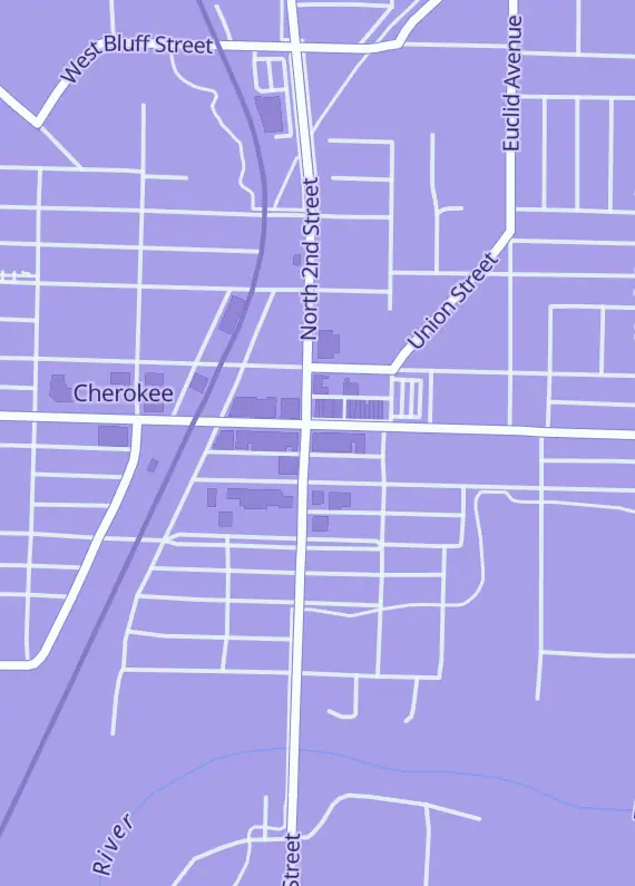 Street map around The Hollow Archive, 101 E Main St, Cherokee, IA
