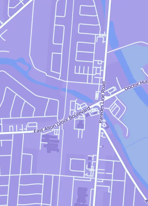 Street map around The Mighty Hobby Shop, 1601 E Alton Gloor Blvd Ste 106, Brownsville, TX