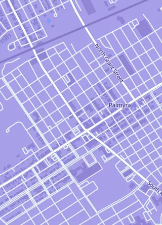 Street map around The Nerd Place, Palmyra