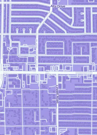 Street map around The People's Card Shop, Las Vegas