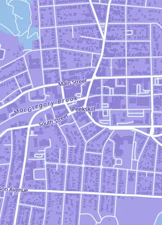 Street map around The Rift, Cortlandt