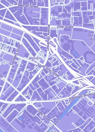 Street map around The Vending Series by Aloha Card Shop, Honolulu