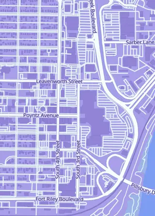 Street map around The Village Geek - Manhattan, Manhattan