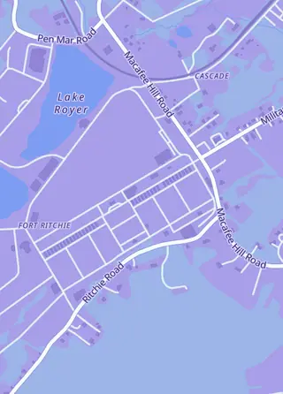 Street map around ThePinkRoom Cards and Collectables, Cascade