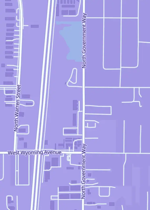 Street map around Third Rock Games, 11401 N Government Wy, Hayden, ID