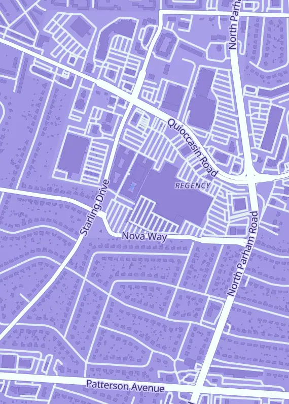 Street map around Three Point RVA, 1420 N Parham Rd Suite Q101, Henrico, VA