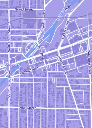 Street map around Three Ws TCG & More, Lockport