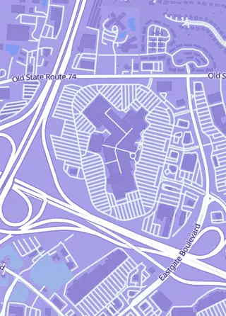 Street map around Time Warp Cards and Comics, Cincinnati
