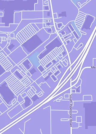 Street map around Topps Trade Center, Benton Harbor