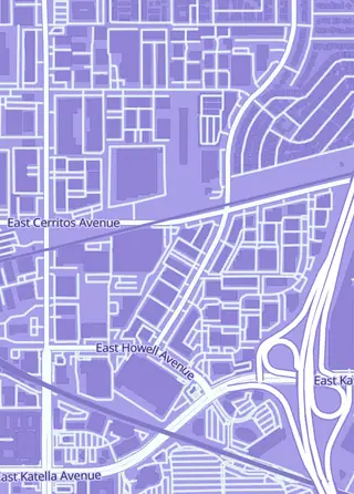 Street map around Topspot Cards, Anaheim