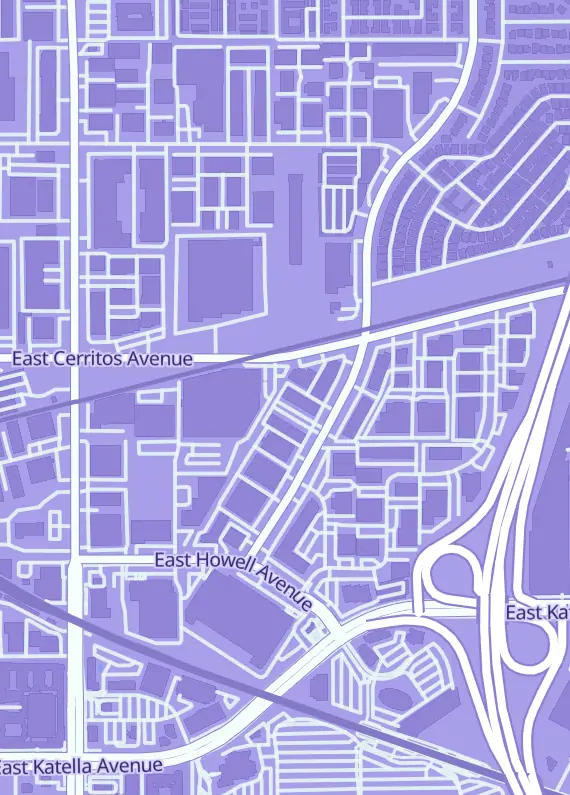 Street map around Topspot Cards, 1571 S Sunkist St Ste j, Anaheim, CA