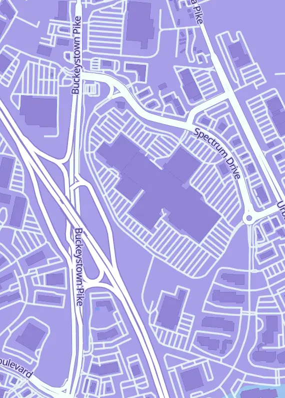 Street map around Tournament City Games, 5500 Buckeystown Pike #804, Frederick, MD