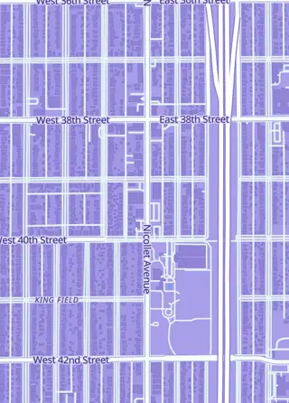 Street map around Tower Games, Minneapolis