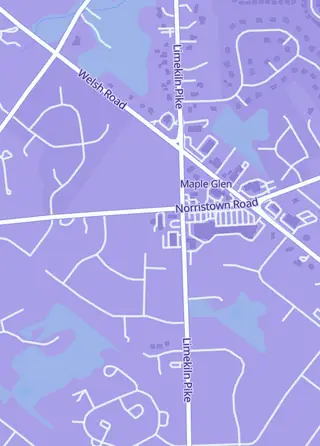 Street map around Toy and Comic Heaven, Maple Glen