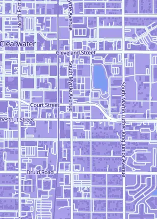 Street map around Toy Cabal, Clearwater