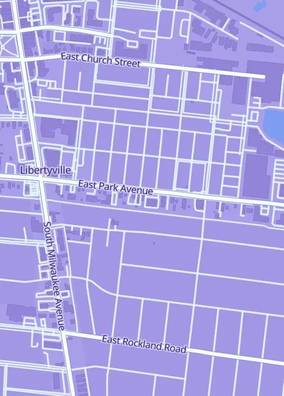 Street map around Toy Court, 401 E Park Ave, Libertyville, IL