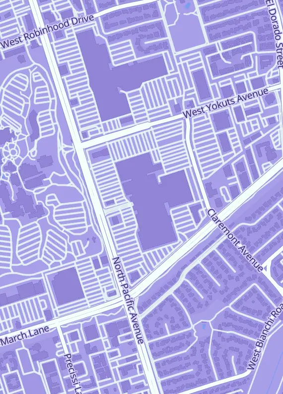 Street map around Toyzhut, 4950 Pacific Ave, Stockton, CA
