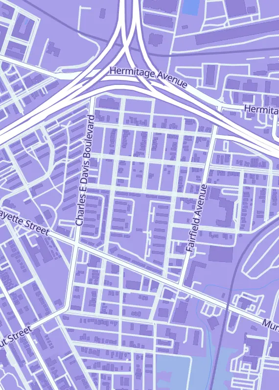 Street map around Trade Card For You, 910 Cannon St, Nashville, TN