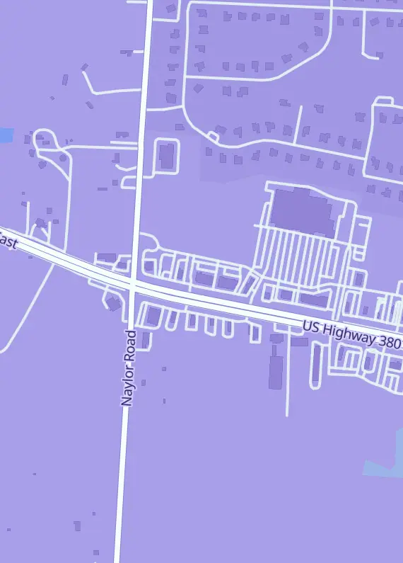 Street map around Trade Shop, 11350 US-380 Spc 130, Cross Roads, TX