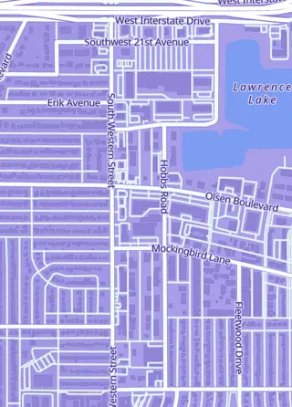 Street map around Treasure Hunt Games, Amarillo