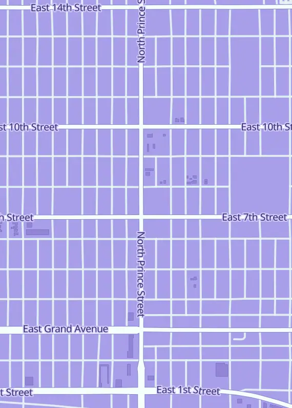 Street map around Treasure Hunt Games, 701 N Prince St, Clovis, NM